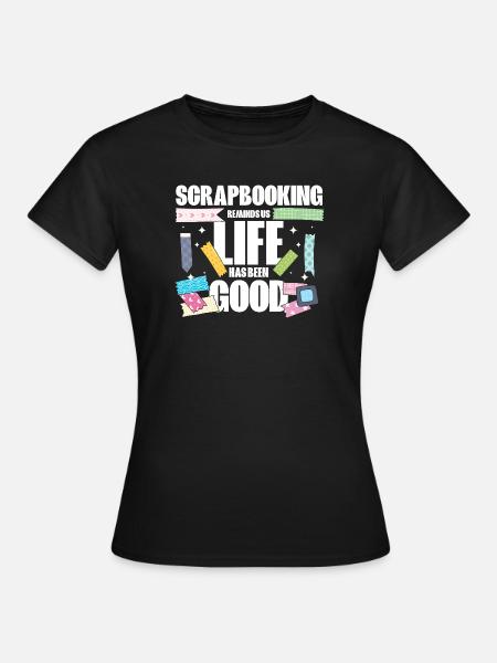 Scrapbooking Erinnerungen - Frauen T-Shirt - Schwarz