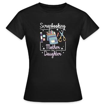 Scrapbooking Mère Fille - T-shirt Femme - noir - Devant - AI Model Female 172 dark (172cm)
