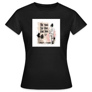 C44E0514-D160-4EC5-B75F-FFC0E88E6842 - T-shirt Femme - noir - Devant - AI Model Female 172 dark (172cm)