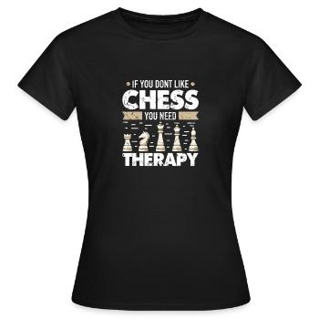 Chess Chess Player Chessboard - Women's T-Shirt - black - Front - AI Model Female 172 dark (172cm)