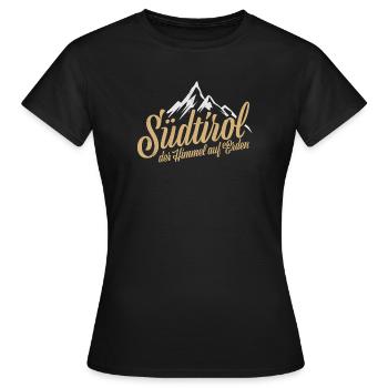 Südtirol, der Himmel auf Erden - Frauen T-Shirt - Schwarz - Vorne - AI Model Female 172 dark (172cm)