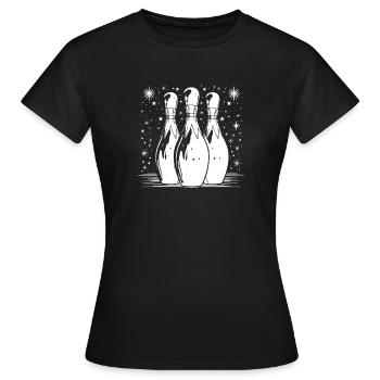 Bowling - T-shirt Femme - noir - Devant - AI Model Female 172 dark (172cm)