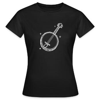 Cartoon Banjo - Women's T-Shirt - black - Front - AI Model Female 172 dark (172cm)