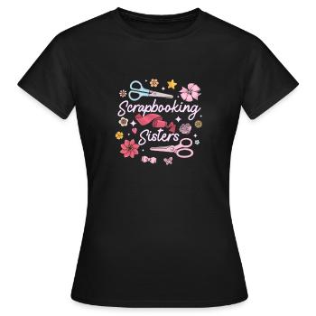 Sœurs du scrapbooking - T-shirt Femme - noir - Devant - AI Model Female 172 dark (172cm)