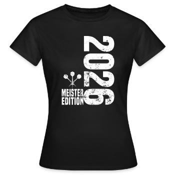 Darts Champion 2026, Kreisliga Shirt White - Women's T-Shirt - black - Front - AI Model Female 172 dark (172cm)