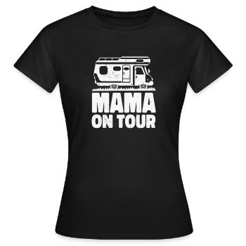 Mama on Tour - Women's T-Shirt - black - Front - AI Model Female 172 dark (172cm)