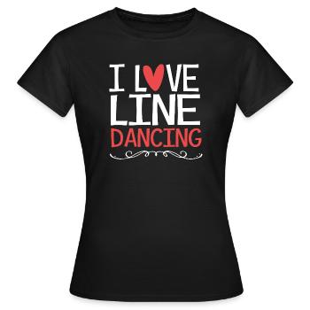 Danse en ligne - T-shirt Femme - noir - Devant - AI Model Female 172 dark (172cm)