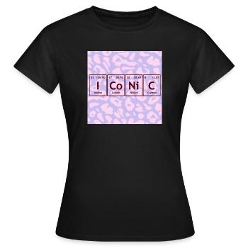 Graphisme des icônes du tableau périodique - T-shirt Femme - noir - Devant - AI Model Female 172 dark (172cm)