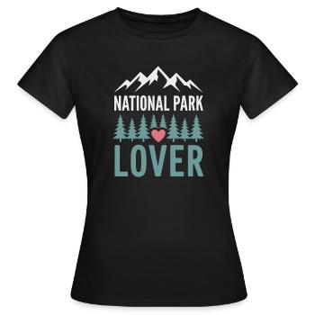 Randonnée - Aventure en plein air - Amateur des parcs nationaux - T-shirt Femme - noir - Devant - AI Model Female 172 dark (172cm)
