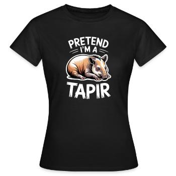 Dictons de tapir Tapir Drôle de cadeau de tapir - T-shirt Femme - noir - Devant - AI Model Female 172 dark (172cm)