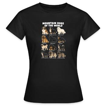 Berghunderassen süße Welpen Hunde - Frauen T-Shirt - Schwarz - Vorne - AI Model Female 172 dark (172cm)