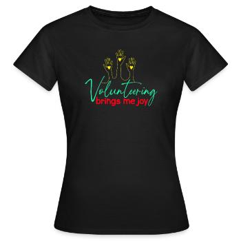 L’appréciation du bénévolat me fait plaisir Bénévole - T-shirt Femme - noir - Devant - AI Model Female 172 dark (172cm)