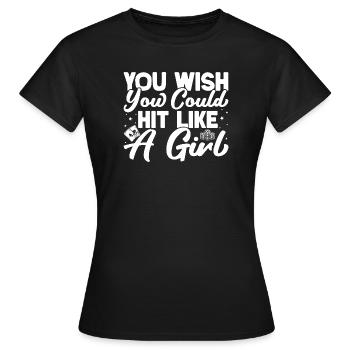 Casino Gambler You Wish Could Hit Like A Girl - Women's T-Shirt - black - Front - AI Model Female 172 dark (172cm)