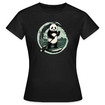 Funny SUP Paddleboard Board Stand Up paddle - Women's T-Shirt - black - Front - AI Model Female 172 dark (172cm)