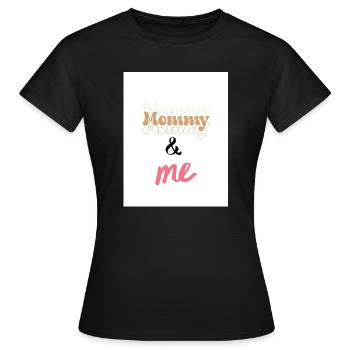 Mommy & Me Dupla de Lettrage Design - T-shirt Femme - noir - Devant - AI Model Female 172 dark (172cm)