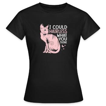 Le Sphynx - T-shirt Femme - noir - Devant - AI Model Female 172 dark (172cm)
