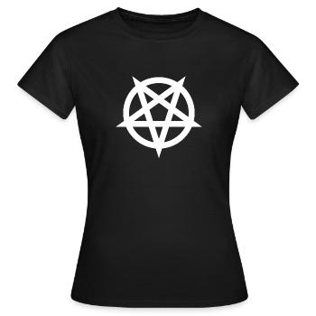 Pentagramme simple - T-shirt Femme - noir - Devant - AI Model Female 172 dark (172cm)