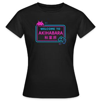 Welcome to Akihabara - T-shirt Femme - noir - Devant - AI Model Female 172 dark (172cm)
