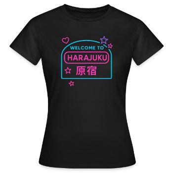 Welcome to Harajuku - T-shirt Femme - noir - Devant - AI Model Female 172 dark (172cm)