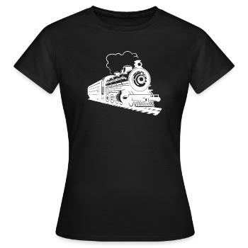Graphique ferroviaire - T-shirt Femme - noir - Devant - AI Model Female 172 dark (172cm)