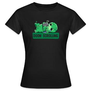 Défilement de Doom - T-shirt Femme - noir - Devant - AI Model Female 172 dark (172cm)