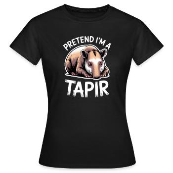 Dictons de tapir Tapir Drôle de cadeau de tapir - T-shirt Femme - noir - Devant - AI Model Female 172 dark (172cm)
