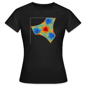 Boomerang de Feu – Théorie du Chaos - T-shirt Femme - noir - Devant - AI Model Female 172 dark (172cm)