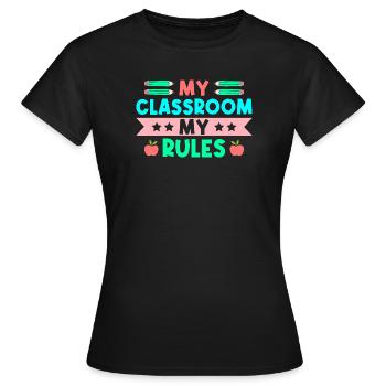 Enseignante de maternelle Classe Mes règles Maternelle - T-shirt Femme - noir - Devant - AI Model Female 172 dark (172cm)