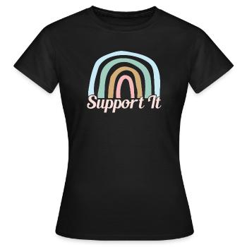 Citation d’assistant social : Soutien au travail social - T-shirt Femme - noir - Devant - AI Model Female 172 dark (172cm)