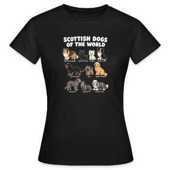 Chiens écossais de races mignonnes - T-shirt Femme - noir - Devant - AI Model Female 172 dark (172cm)