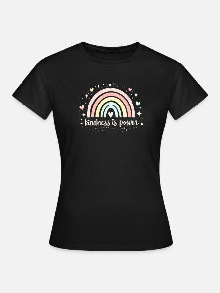 Freundlichkeit ist Macht – inspirierende Sozialarbeiterin – Geschenk - Frauen T-Shirt - Schwarz