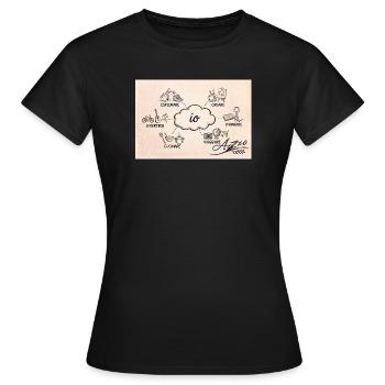 Azzo - Frauen T-Shirt - Schwarz - Vorne - AI Model Female 172 dark (172cm)