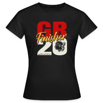 GR20 Finisher cadeau randonnée Corse - T-shirt Femme - noir - Devant - AI Model Female 172 dark (172cm)