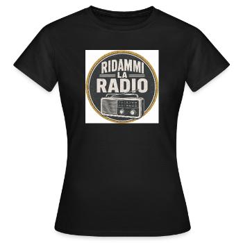 Rends-moi la radio vintage - T-shirt Femme - noir - Devant - AI Model Female 172 dark (172cm)