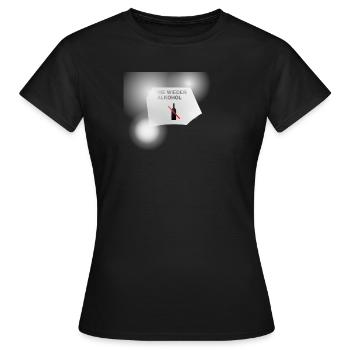 Nie Wieder Alkohol Flaschen-Symbol - Frauen T-Shirt - Schwarz - Vorne - AI Model Female 172 dark (172cm)