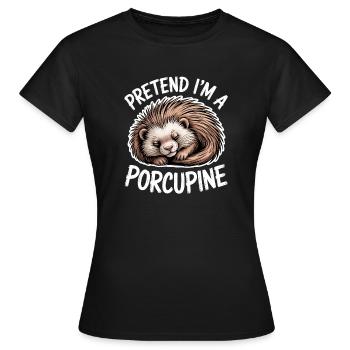 Don des proverbes du porc-épic - T-shirt Femme - noir - Devant - AI Model Female 172 dark (172cm)