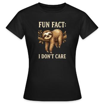 Fait amusant et sarcastique drôle, je m’en fiche - T-shirt Femme - noir - Devant - AI Model Female 172 dark (172cm)