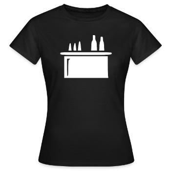 Bar Cocktail Bar Gastronomie Barman de cadeaux - T-shirt Femme - noir - Devant - AI Model Female 172 dark (172cm)