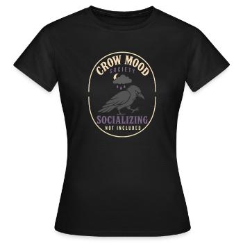 Corbeau Corbeau Drôle - T-shirt Femme - noir - Devant - AI Model Female 172 dark (172cm)