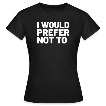 Bartleby - Women's T-Shirt - black - Front - AI Model Female 172 dark (172cm)
