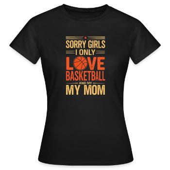 Amour du basket et maman - T-shirt Femme - noir - Devant - AI Model Female 172 dark (172cm)