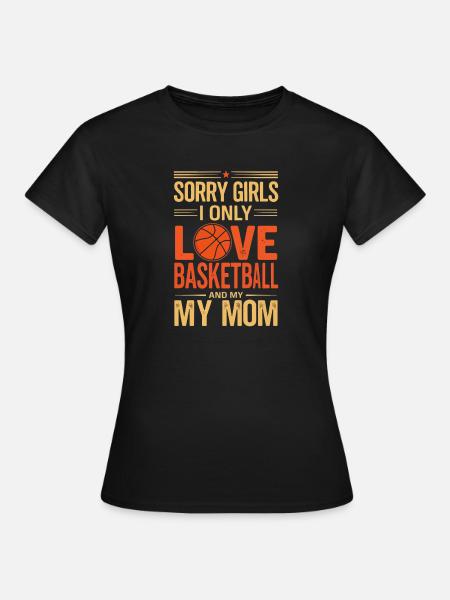 Basketballliebe Und Mama - Frauen T-Shirt - Schwarz