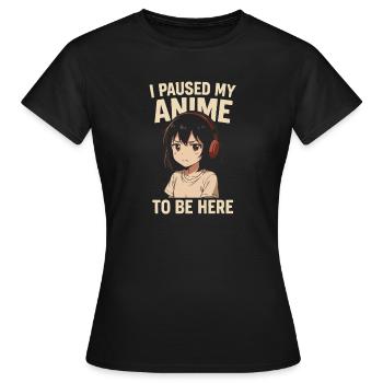 Break Anime - T-shirt Femme - noir - Devant - AI Model Female 172 dark (172cm)