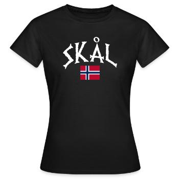 Norway Vacation Norge Fjords Travel Scandinavian - Women's T-Shirt - black - Front - AI Model Female 172 dark (172cm)