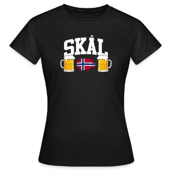 Vacances en Norvège dans les fjords de Norge Voyage en Scandinavie - T-shirt Femme - noir - Devant - AI Model Female 172 dark (172cm)