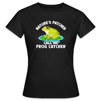 Trape-grenouilles, Grenouille patcher, - T-shirt Femme - noir - Devant - AI Model Female 172 dark (172cm)