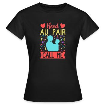 Nourrice Besoin d’une Nounou Appelez-moi Nounou - T-shirt Femme - noir - Devant - AI Model Female 172 dark (172cm)