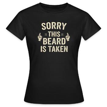 Barbe prise : Bart est enlevé - T-shirt Femme - noir - Devant - AI Model Female 172 dark (172cm)