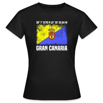 Inseltrip Gran Canaria - Frauen T-Shirt - Schwarz - Vorne - AI Model Female 172 dark (172cm)