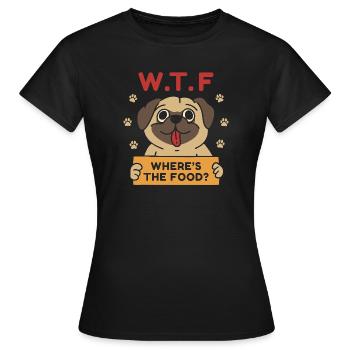 C’est quoi ce délire : Où est la nourriture ? - T-shirt Femme - noir - Devant - AI Model Female 172 dark (172cm)